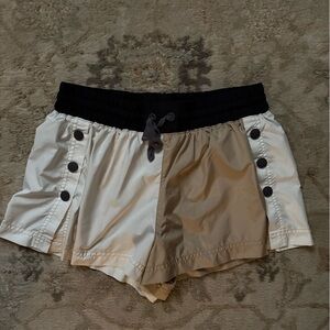 Free People FP Movement Invigorate Colorblock Shorts in Tan/Cream